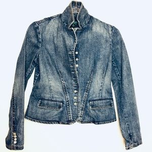 Ralph Lauren Green Tag Retro O/P Jean Jacket Detail Buttons Size S
